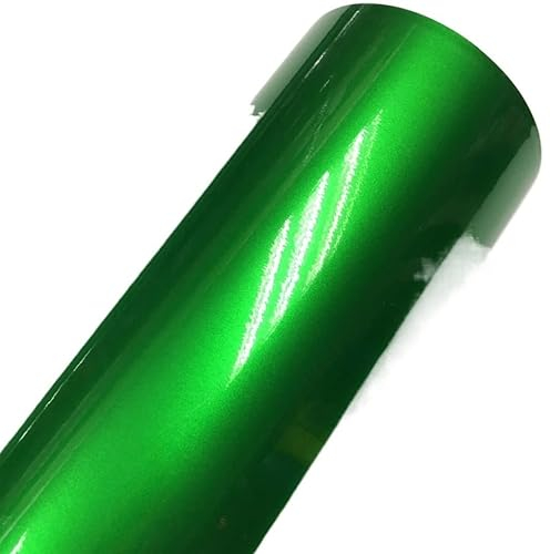 Autofolie Gloss Metallic Gunmetal Vinyl Wrap Candy Glossy Grey Car Film Aufkleber mit Luftblase Auto Motorradmotorradverpackung Abdeckungsfolie Auto Folie (Color Name : Green)