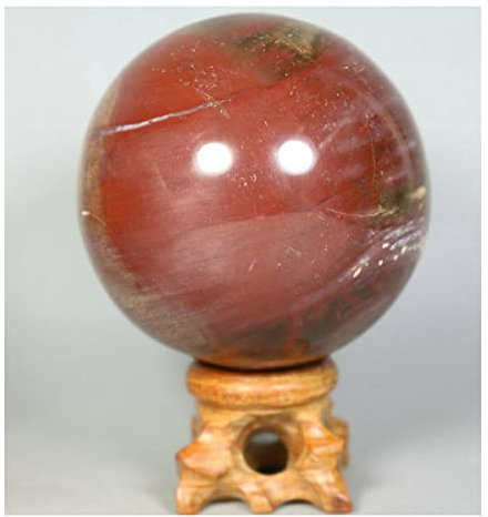 JUIYU Piedra de Cristal Bola de Cristal de Madera petrificada Pulida Regalos (Size : 50-55mm)