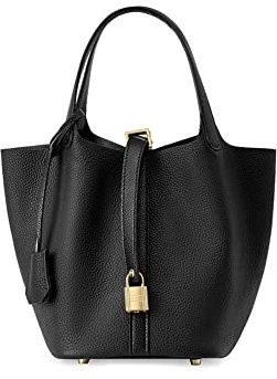 JYDQBAIS Ladies Bucket Handbag - Vegetable Basket Travel Shoulder Commuter Student Bag, Black