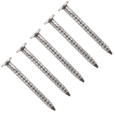 TERF® 25mm X 2.0mm Bright Annular Ringshank Nails 25mm (1 inch) X 2.0mm Annular Ringshank Nail For Soft and Hard Timber Wood Joinery Construction Furniture Craft Decking Fence - Pack of 200