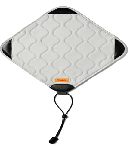 KODAK Camera Protective Wrap - Size M 31x31cm, Water-Resistant, Anti-Scratching & Dust-Free Cloth for Mirrorless, Compact Cameras & Prime Lenses (Light Grey) [ONE item]