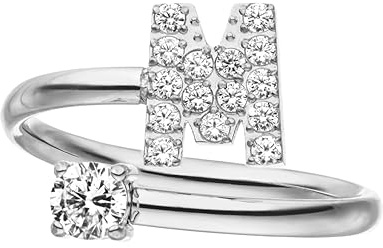 Purelei Buchstaben Ring – Damenring aus langlebigem Edelstahl – Wasserfeste Ringe – Verstellbare Ringe von Größe 50 bis 60 – Modeschmuck für deinen individuellen Look