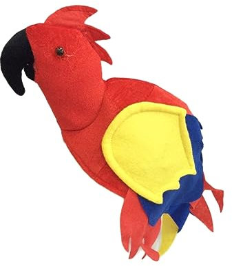CALLARON Papageienhut Für Erwachsene Vogelhut Kostüm Aus Stoff Leicht Tragbar Party Cosplay