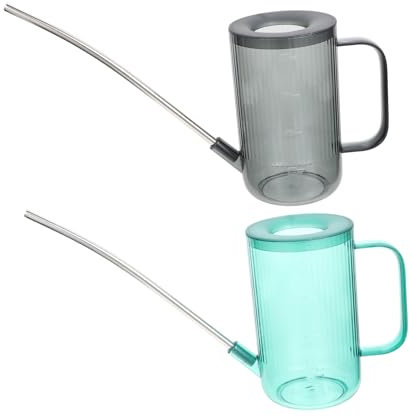 2 Sätze Gießkanne Wassertopf Für Pflanzen Bewässerungsanlagen Aus Metall Streudosen Gießtöpfe Edelstahl-langhals-wasserkannen Blumen Gießen Hand Sprinkler Rostfreier Stahl Anlage