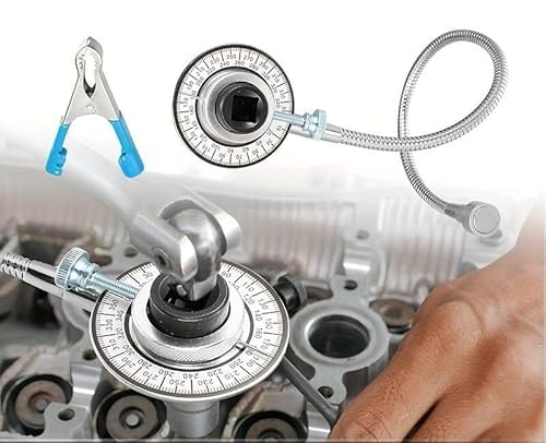 TANIASHOP Chiave Dinamometrica Regolabile a 360° con Braccio Flessibile Magnetico Torsiometro Goniometro con Attacco da Attacco 1/2 per Garage, Officina Manutenzione auto