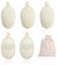 Juego de 5 toallas de baño de luffa, discos de lufa beige, 1 bolsa de almacenamiento, esponja de baño para adultos, esponja de lufa para lavar la cara, esponja de baño exfoliante