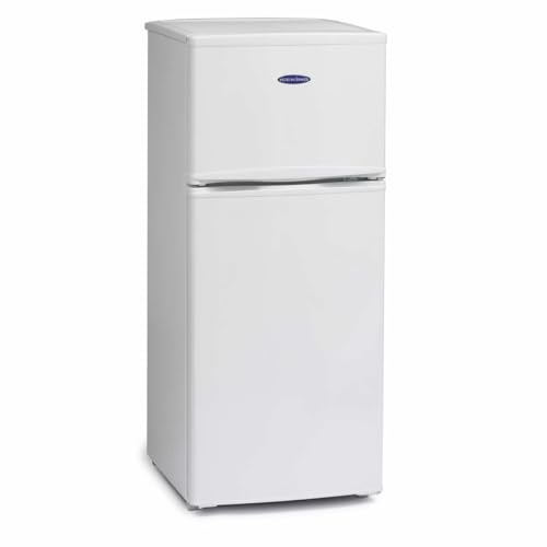 ICE KING FF115EW Freestanding, Top Mount, Fridge Freezer, 117L Capacity, White, Auto Defrost, Adjustable Thermostat, Reversible Doors, Energy Efficient – Ideal for Kitchen or Utility Room