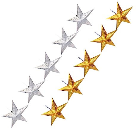 Hemobllo 50stücke Faltbare Sternförmige Lampenschirme Aus Papier Für Weihnachtsdekoration Für Hängende Ornamente Und Festliche Beleuchtung