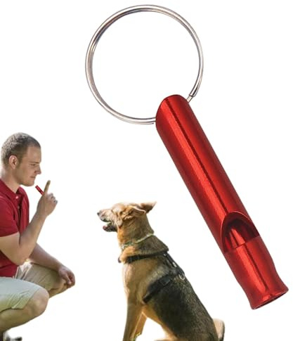 Vuggdt Ultraschall-Hundepfeife – verstellbares Anti-Bell-Ultraschall-Werkzeug, Hunde-Track-Pfeife – tragbares Hundetraining, Verhaltenshilfe, Stopp-Bell-Kontrollwerkzeug mit Umhängeband