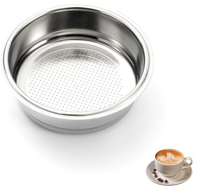 Siliget 51mm Stainless Steel Coffee Portafilter Filter Basket, Pressurized Mesh Filter Basket, Coffee Machine Replacement Accessories