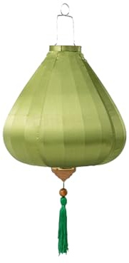 UPJAKS Laterne Einfarbige Seidenlaterne, ovale chinesische Hängelaterne, traditionelle orientalische Laterne mit Quaste, dekorative japanische/vietnamesische Laternenlampe für Gartenparty Freien