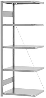 eurokraft | Steckregal | Bauart leicht | einseitig | HxBxT 2000 x 750 x 500 mm | verzinkt | Anbauregal