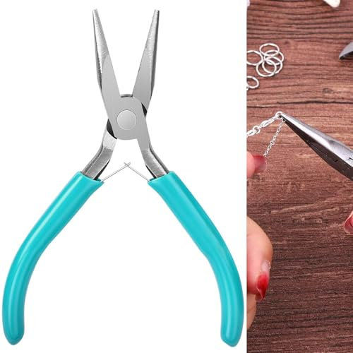 Needle Nose Pliers 5inch, Chain Nose Pliers for Jewelry Making, Long Needle Jewelry Making Tools, Mini Handle Craft Plier for Cutting and Bending Wire