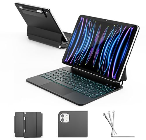 RAYMCRAFT for iPad Air 11 / Pro 11 Case Keyboard, Magnetic Floating Stand