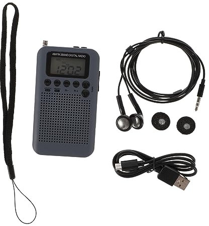 Angoily Kunststoffradio Mit Externem Lautsprecher Am Fm-Radio Taschenradio Tragradio Radio Mit LCD-Bildschirm