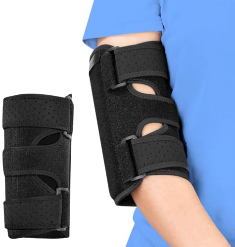 Armbågsbandage skena armbågar, armbågsbandage för nervus ulnaris, frakturer, armbågsortos med kardborrband, tennisarmbågar män kvinnor för tyngdlyftning, golf