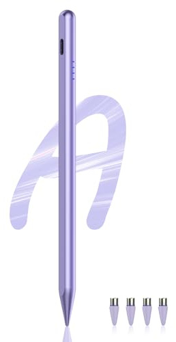 Stylus Pen for A9+ tablet Power-Display Android Tablet Pen POM Tip Magnetic Type-C charging Stylus Compatible with Samsung Tab A9/A9+ and Other Android smartphone and Tablet Devices (Purple)