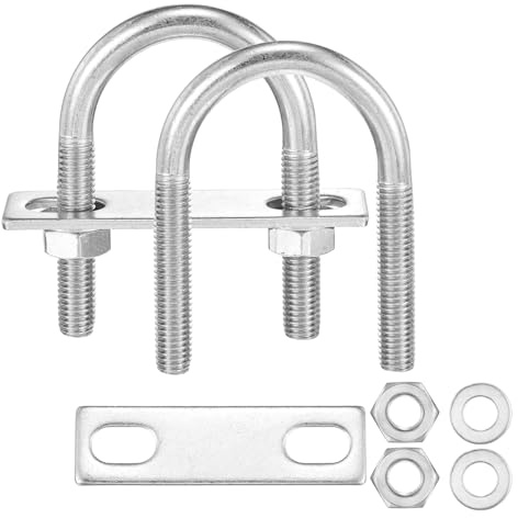 METALLIXITY U Bolts 4 Sets (3/8(M10) x1.77x2.99), Round U Bolt Kits 304 Stainless Steel with Accessories - for Construction, Pipe, Trailer, Automotive, Leaf Spring Fastener | with Accessories - for Construction, Pipe, Trailer, Automotive, Leaf Spring Fastener