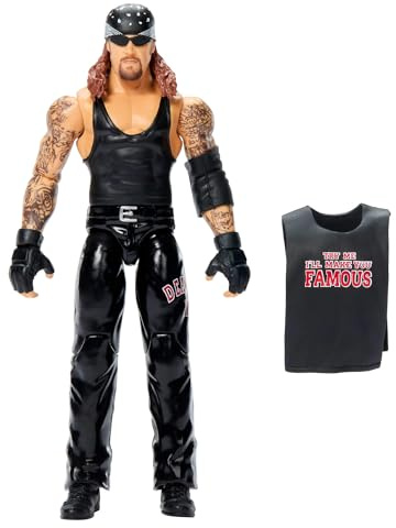 Mattel WWE Main Event - Undertaker, superstar collezionabile Series 161, action figure con 14 punti di articolazione e aspetto realistico, giocattolo per bambini, 6+ anni, JHH89