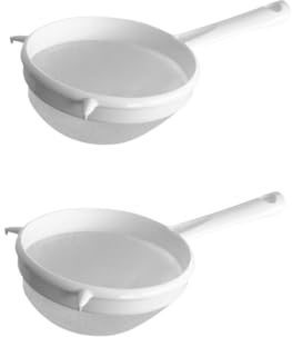 Fackelmann Lot de 2 passoires de cuisine 17 cm en plastique | Plastique léger pour une prise en main facile, Diamètre 17 cm pour égoutter pâtes légumes et fruits, Fackelmann Arcadalina