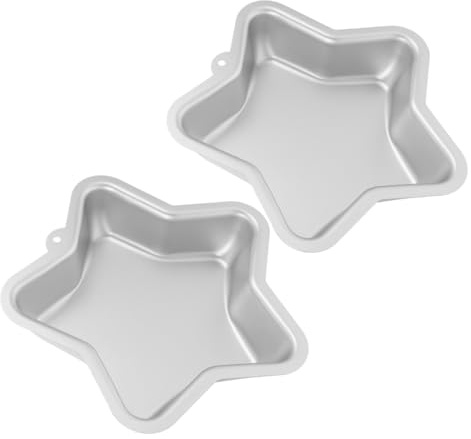 ABOOFAN 2Pcs Star Cake Pan Five-Pointed Star Mold Nonstick Cake Baking Pan for Birthday Cakes Cheesecake Bread and Pastry Household Kitchen and Bakery Use