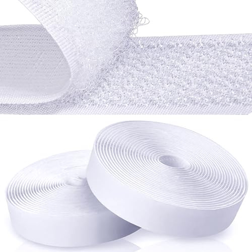 Klettband Selbstklebend Extra Stark 6 m × 20 mm, Klettverschluss Selbstklebend Ideal für Fliegengitter, Teppiche und Wandteppiche