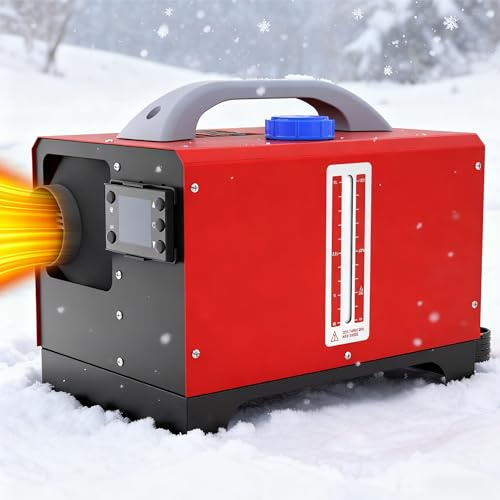 Suusolny 8kw 12V Standheizung Diesel Luft Dieselheizung Dieselheizung Air Diesel mit Fernbedienung & LCD-Display Lufterhitzer Auto-Dieselheizung für Auto LKW Wohnmobil RV - Horizontaler Heizölofen