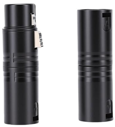 KIMISS XLR-Adapter-Set – 3-polige Stecker auf Stecker und auf Buchse für Mikrofon, Mixer und Verstärker – Langlebige Legierung und Sichere Verbindung