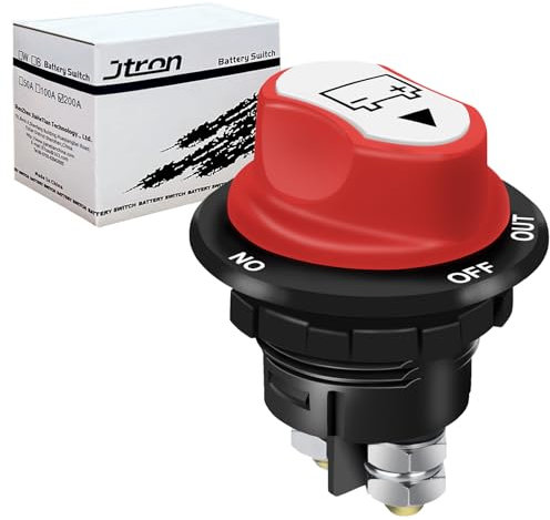 Jtron Battery Isolator Switch 32V DC 100A batterieschalter schlüssel boot auto 3 Positionen (100A)