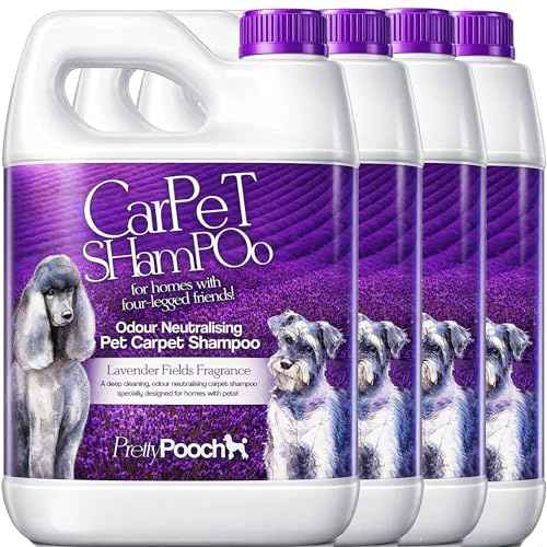 Pretty Pooch Dog Carpet Shampoo Cleaner Solution Lavender 20L - For Machines/Manual Use, Neutralises Pet Urine, Cleans, For Carpets, Rugs, Upholstery,