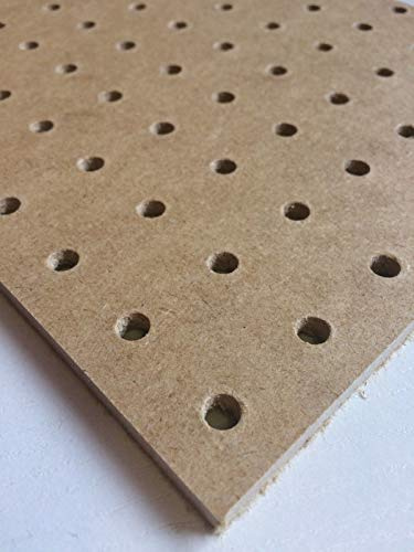 6mm Thick Wooden Pegboard 120cm x 60cm 25mm Hole Centers 7mm Holes