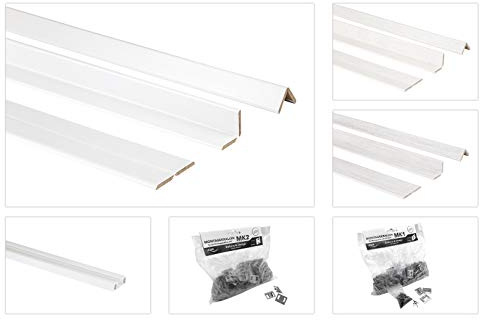 TRIUMPH Zubehör für MDF Paneele - Profilholzkrallen, Unterkonstruktionsprofil & Abschlussleisten - (MK2 Paneelklammern, 200 Stück) Profilbrettkrallen