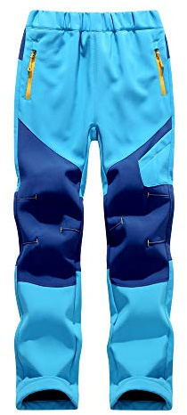 Daysskk Softshellhose Kinder Winter Outdoorhose Fleece Gefütterte Jungen Mädchen Schneehose Kinder Wasserdicht 110-170