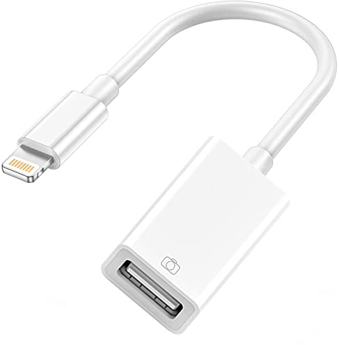 Hatuge Lightning auf USB Kamera Adapter, MFi Zertifiziert USB 3.0 OTG Kabel für iPhone 14 13 12 11 X XS XR 8, iPad zum Verbinden von USB -Flash -Laufwerk, Kartenleser, Tastatur, Maus, Klavier