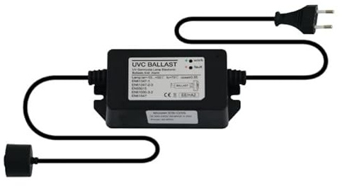 Bellerofonte Alimentatore di Ricambio per Sterilizzatori UV Acqua 12-16 watt con LED di funzionamento e Allarme Sonoro di Guasto per Lampada Ultravioletti Attacco 4 pin