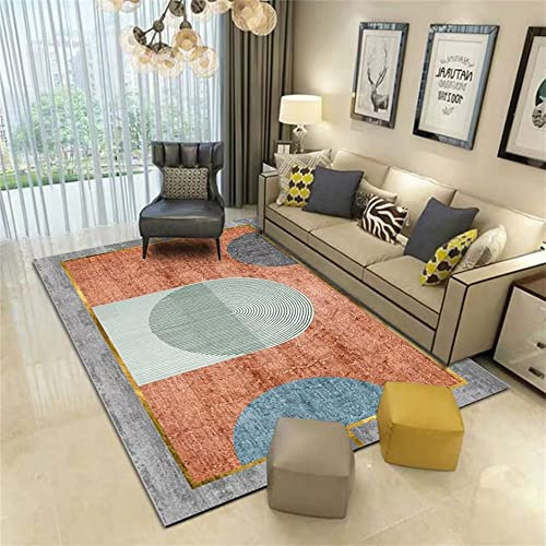 RUGMRZ Set Tappeti Camera Da Letto 3 Pezzi 70 x 200 cm Tappeto Scendiletto arancia Tappeto per camera da letto rettangolare grigio arancio lavabile in lavatrice