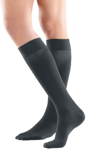Bauerfeind VenoTrain look AD Kompressionsstrümpfe CCL1 L normal anthrazit long