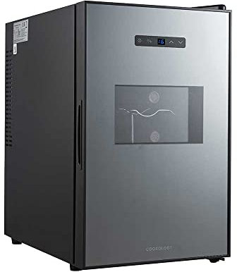 Cookology CWTE15BK 15 Bottle Thermo Electric Wine Cooler and Chiller, Digital Temperature Control, Less Noise and No Vibration – Black
