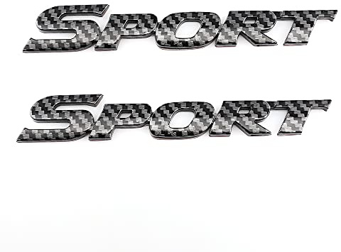 Sport Emblem Aufkleber, Auto Abzeichen, Metall Aufkleber, Aufkleber für Auto, SUV, LKW, Motorrad, Roller usw., Abzeichen, Fahrzeug-Dekoration (2 Stück, Sport)