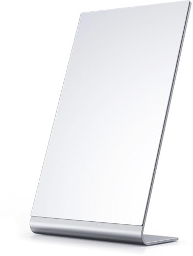 NEZZOE Kosmetikspiegel Make up Spiegel, 30cm Aluminum Tischspiegel, Schminkspiegel für Theke, Schlafzimmer, Badezimmer, Office Dorm