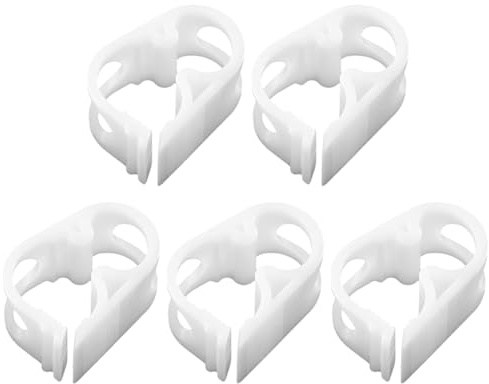 ibasenice Tube Clamp 5 Pack Plastic Hose Clamps 1.38X0.98X0.67In Flow Control for Wine Siphon Tubing Laboratory Infusion Bottle and Garden Micro-Spray