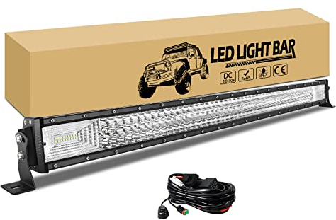 RIGIDON 105cm 540W LED Arbeitsscheinwerfer Bar mit 12v kabelbaum kit, 2 DT Stecker, Wasserdicht led lichtleiste kfz, Offroad Beleuchtung für Auto SUV ATV UTV LKW 4x4 Nebelscheinwerfer