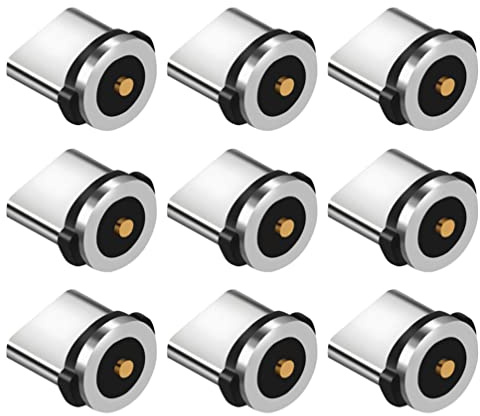 FOMIYES Cargadores USB Adaptador Magnético USB-C De Repuesto 9 Uds. Cable Tipo C Adaptador De Cargador Magnético Punta De Repuesto Conector Adaptador De Cable De Teléfono Magnético