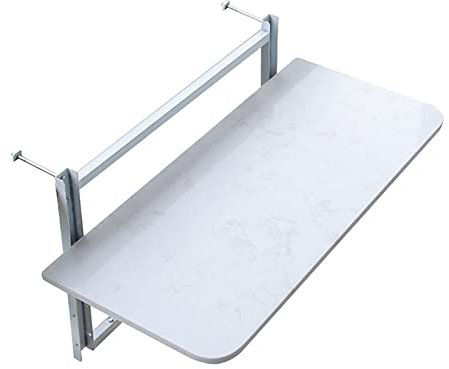 wandklapptisch klapptisch Wand wandtisch klappbar, Wandmontierter Balkon-Beistelltisch für Geländer, verstellbare Außentische, Hängetisch für kleine Räume, Klappdeck für Terrasse, Garten, 80