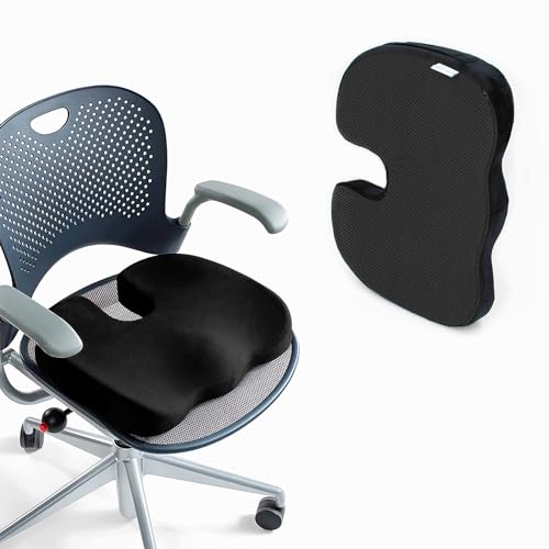 SHAPEVITAL Cojín de asiento ortopédico - Asiento ergonómico para silla de oficina y más - Alivio del coxis