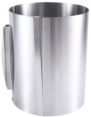 Osmond Círculo de acero inoxidable plateado molde para tartas alto 20 cm – Círculo de cocción de acero inoxidable ajustable – Molde de cocción alto para una fácil preparación