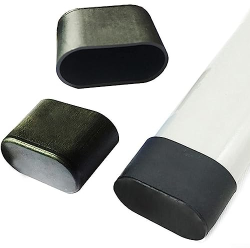10Pcs Rubber Furniture Pads Oval Shape Table Chair Leg Foot End Caps Floor Protectors Furniture Table Leg Covers for Indoor Home Outdoor Patio Garden Office Chair Leg (Black 15x30mm)