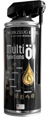 Werkzeug König Premium Multifunktionsöl 400ml, Multiöl, Multi-Spray, Wartungsöl, Universalöl, Rostlöser, Kriechöl, Pflegemittel, Schmierstoff, Korrosionsschutz mit 2-Wege Sprühkopf