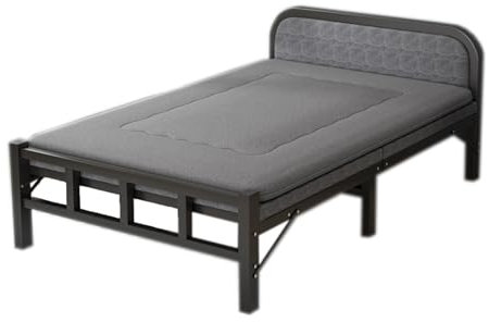 GBPLDMAQ Campingbett mit Matratze, Zusammenklappbares Klappbett, Maximale Belastung 500 Kg, Feldbett Klappbar Ohne Platz zu Beanspruchen(188x90x40cm/74x35x16in)