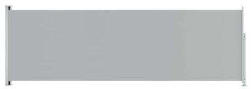 Homvdxl 600 cm Wide Patio Retractable Side Awning, Single Panel Retractable Privacy Screen, UV-Proof Side Awning for Outdoor, Balcony, Deck, Grey, 600x200 cm